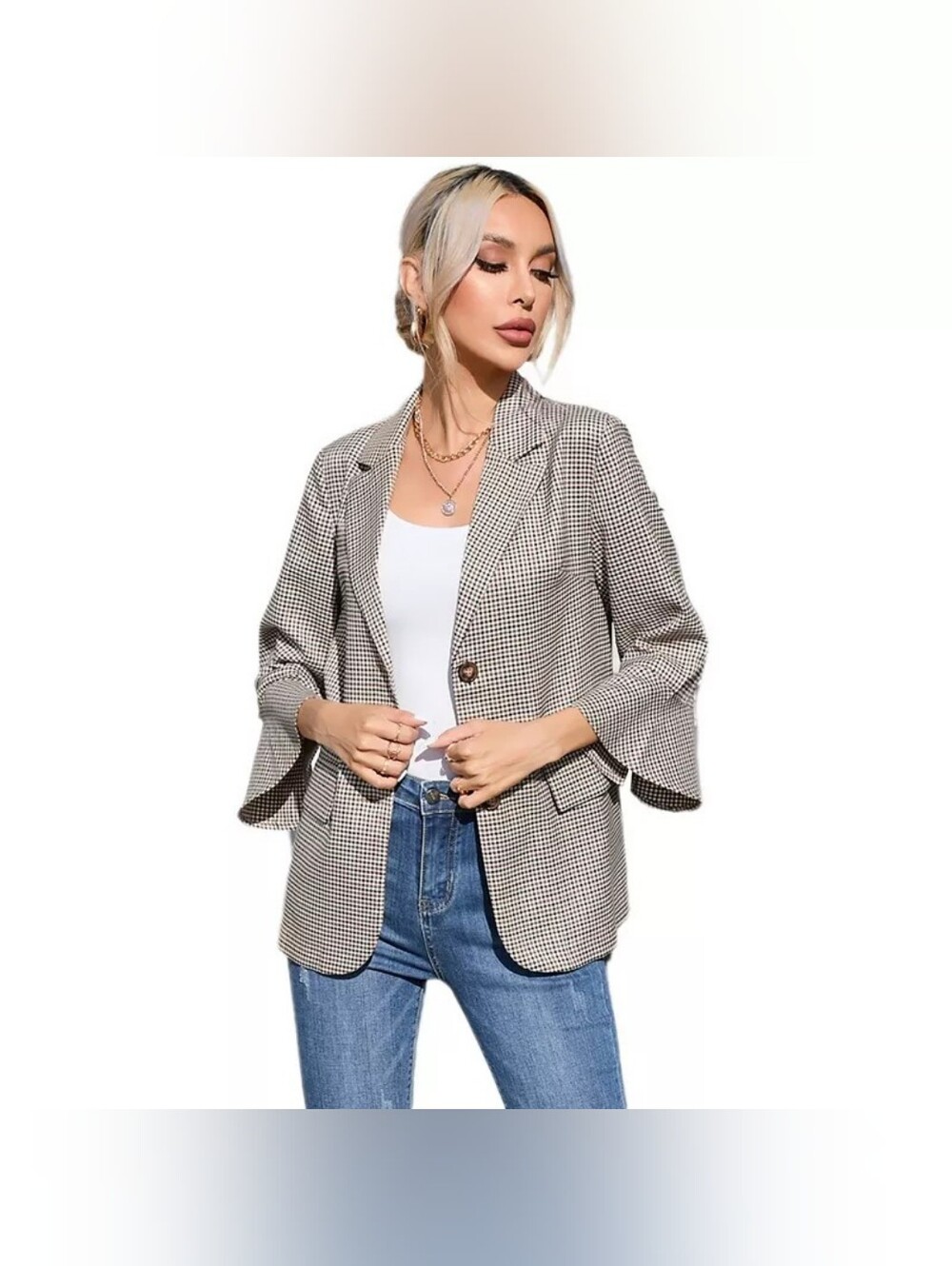 Oversized Bell Sleeve Blazer